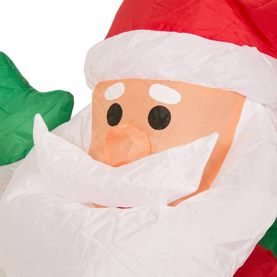 Glitzhome® 7ft. LED Inflatable Santa Sleigh
